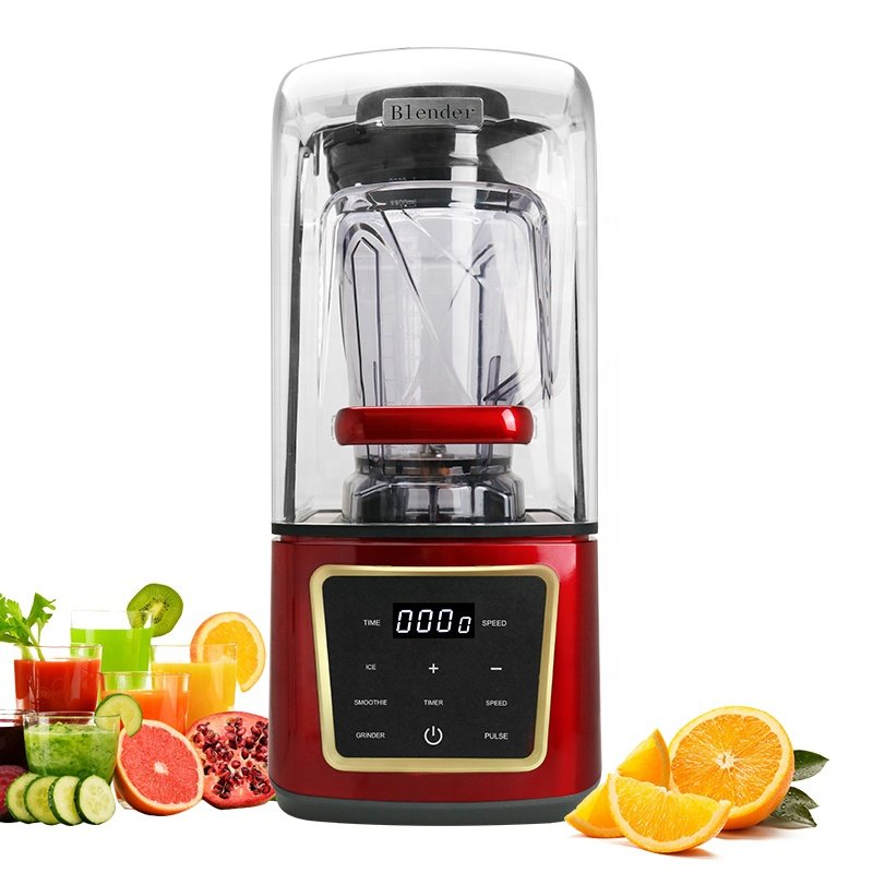 4L silent blender soundproof blender with cover electric food processor commercial blender heavy duty for kitchen
