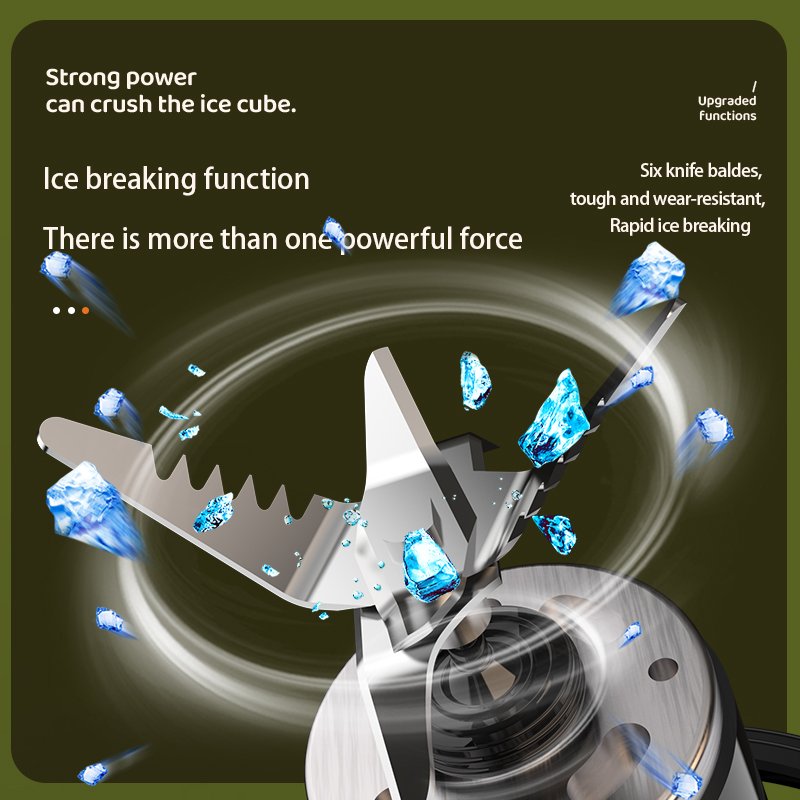 Large capacity ice-crushing juicer 500ml 6 blades fruit blenders rechargeable juice mixers fresh fruit blenders