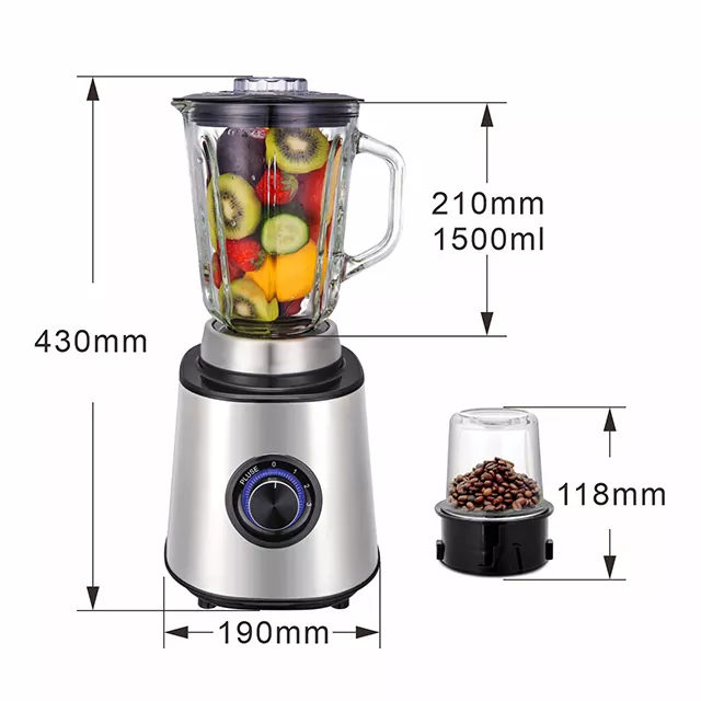 2 in 1Juicer Ice Blender heavy duty fruit smoothie maker food mixer commercial blender