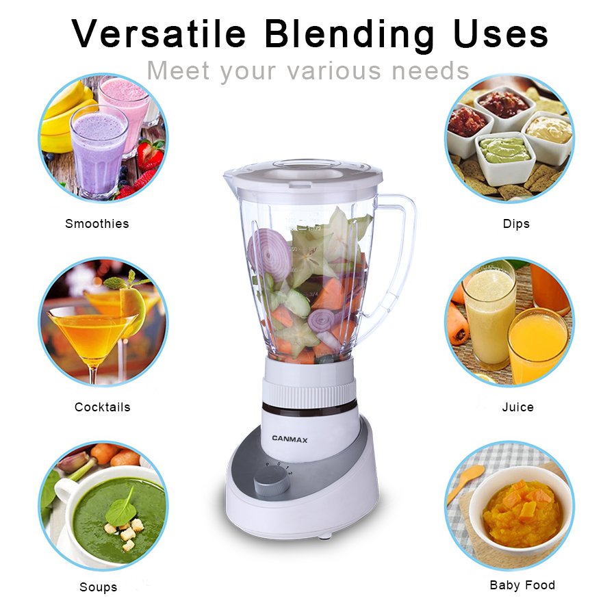 Plastic Housing Electric appliances 6 blade multifunctional powerful 3 in 1 smoothie Blender