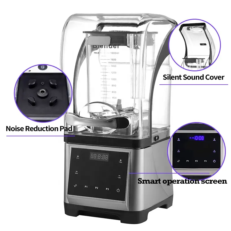Professional Blender 2200W High Power Blenders For Kitchen Stainless Countertop Smoothie binatone blender