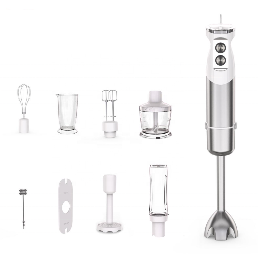 Household Kitchen 5 in 1 Manual Vegetable Food Processor Electric Appliance Immersion Handheld Turbo Juicer Hand Blender HB-8004
