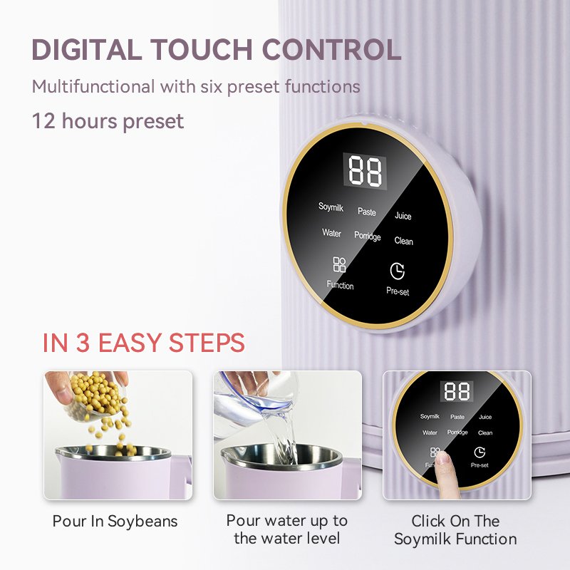 Automatic nut Milk Maker soybean machine soymilk plant base vagen milk maker heat hot soup blender
