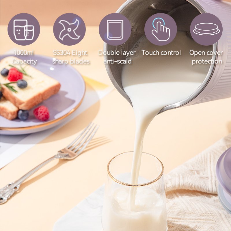 Automatic nut Milk Maker soybean machine soymilk plant base vagen milk maker heat hot soup blender