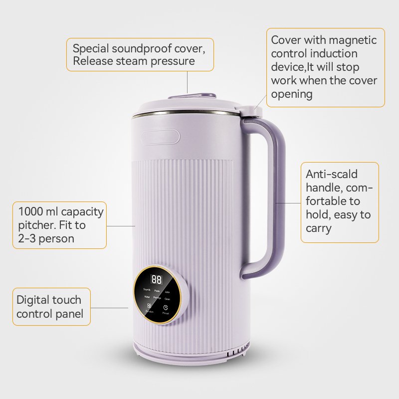 Automatic nut Milk Maker soybean machine soymilk plant base vagen milk maker heat hot soup blender