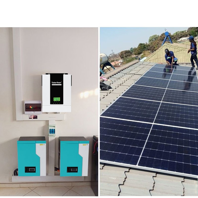 Solarthon Roofing 2kv 1kw 500kw Complete 30 Kw Kit Panel Ground Mounting 3.5 To5kw Off Grid Power Solar Inverter System