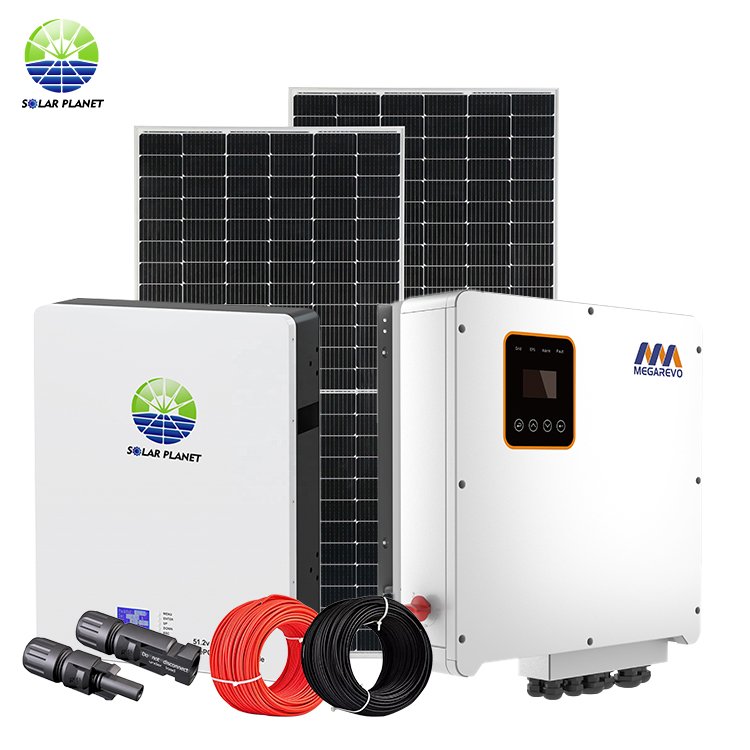 Megarevo Off Grid Hybrid Solar System 5Kw 7Kw 8Kw 10Kw One Stop Solution Hybrid Off Grid Solar Storage System With Inverter