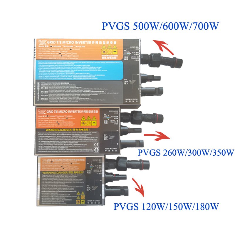 700W 600W 500W 350W 300W 260W MPPT Solar PV On Grid Micro Power Inverter AC110V-220V home use IP65 for 260W-700W solar panels