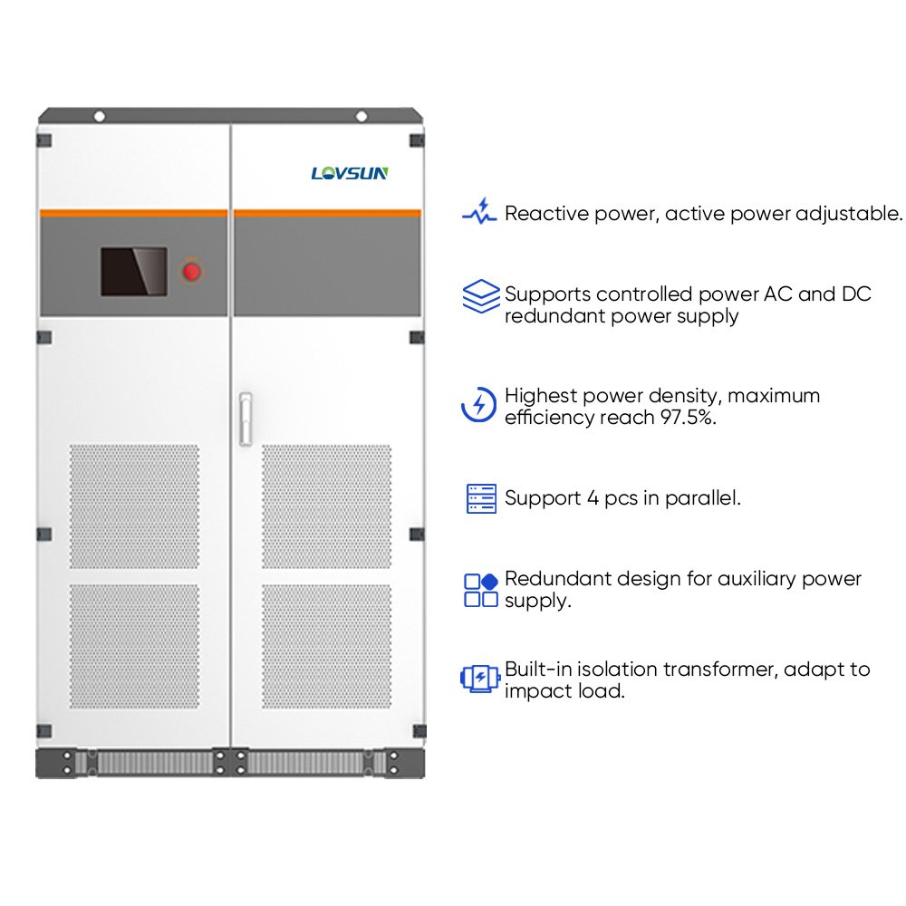 Megarevo Hybrid Solar Inverter 30kw 50kw 100kw 150kw 250kw 500kw Power Conversion System for Solar Energy Power System