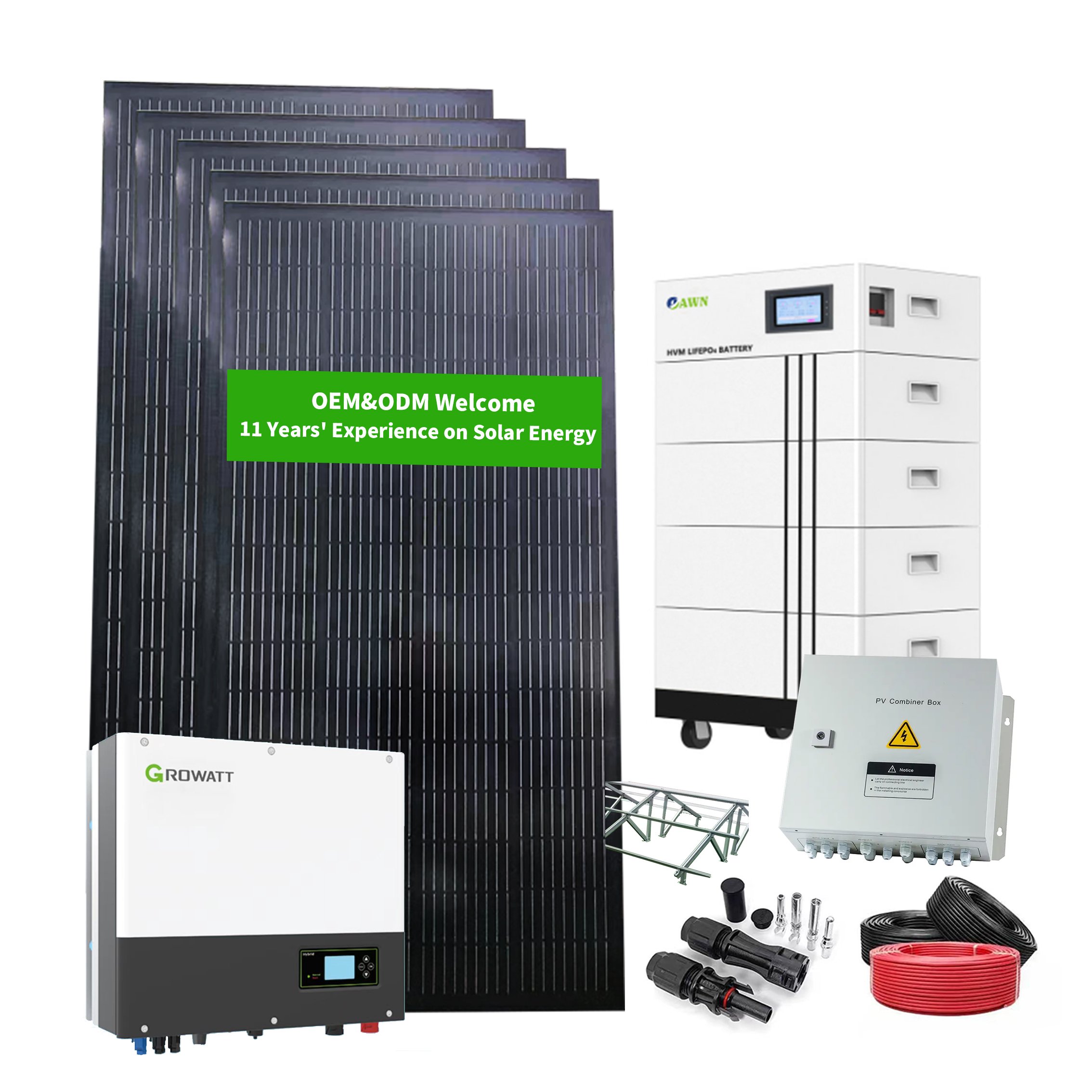 Paneles Solares Para Casa Solar System 8KW 10KW with Lithium Battery 48VDC Costos Solar Power Panels for Home Complete Kit