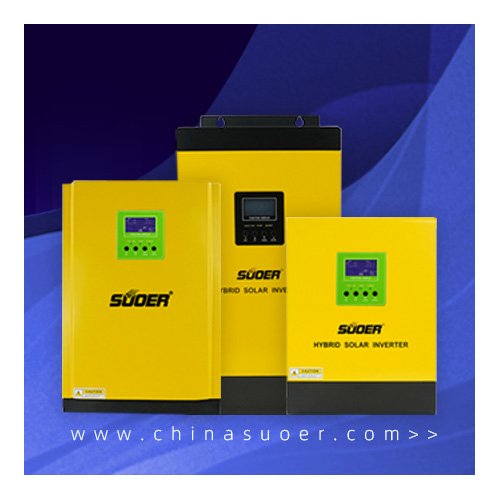 Suoer 48V 230V 5KVA DC to AC pure sine wave hybrid solar inverter built-in MPPT solar charge controller