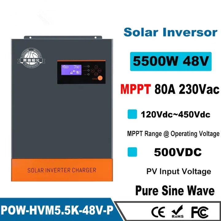 Hot sale hybrid solar inverter 1kw 1.2kw 3kw 5kw 8.2kw 10.2kw off grid pure sine wave output with mppt solar charger ac charge