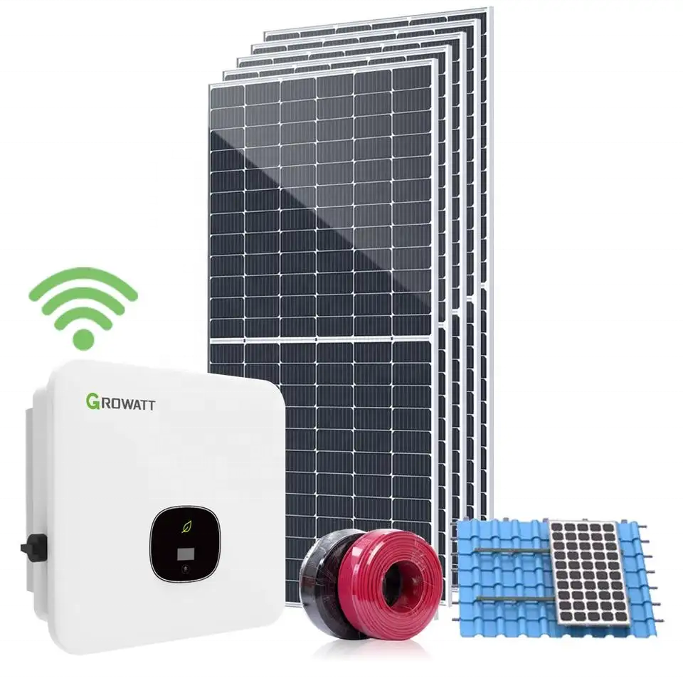On/Off grid 5kw 6kw 8kw 10kw 20kw 30kw 50kw Solar energy power system for home and commercial