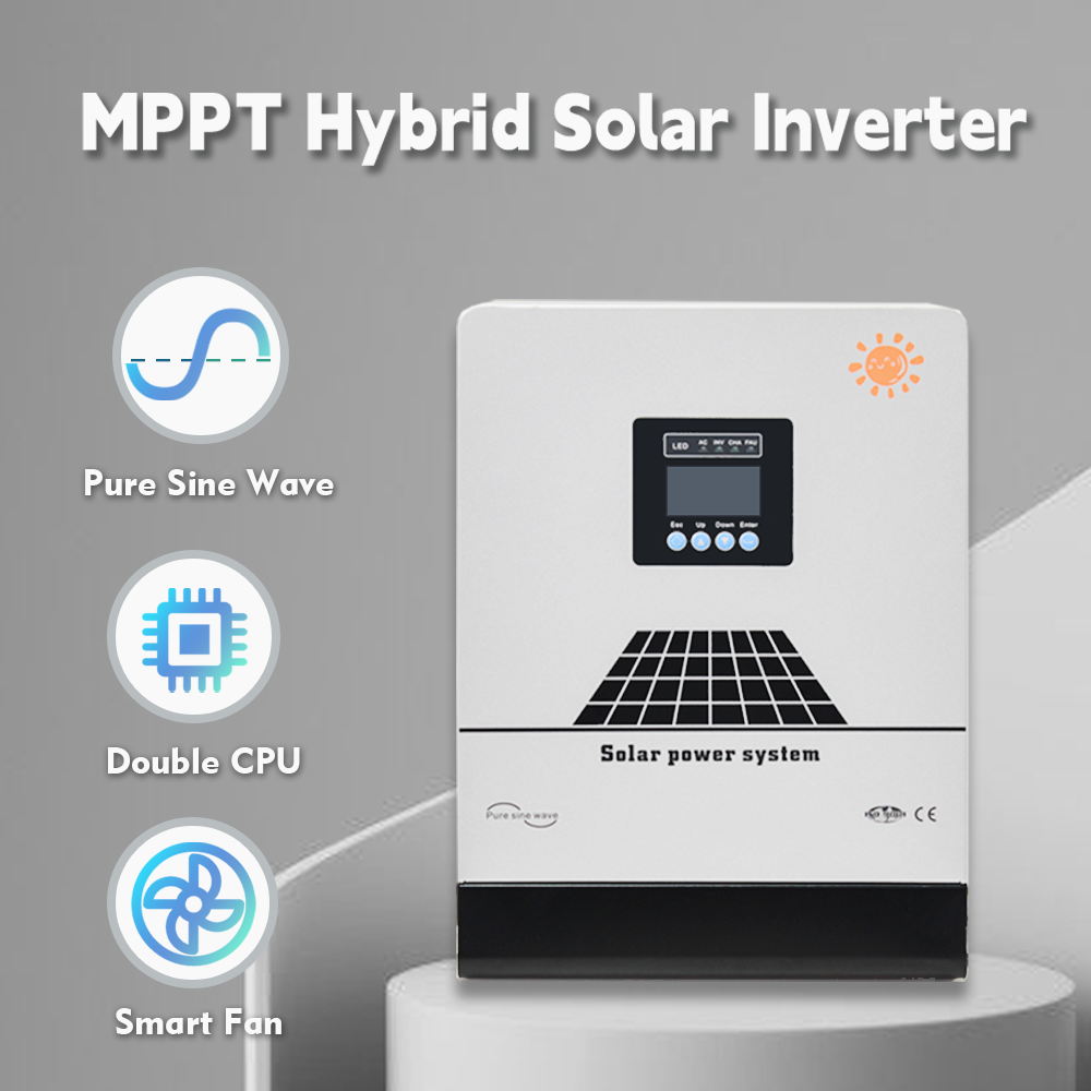 High frequency 220v/230v/240v MPPT hybrid solar inverter 3200w 24v for home use