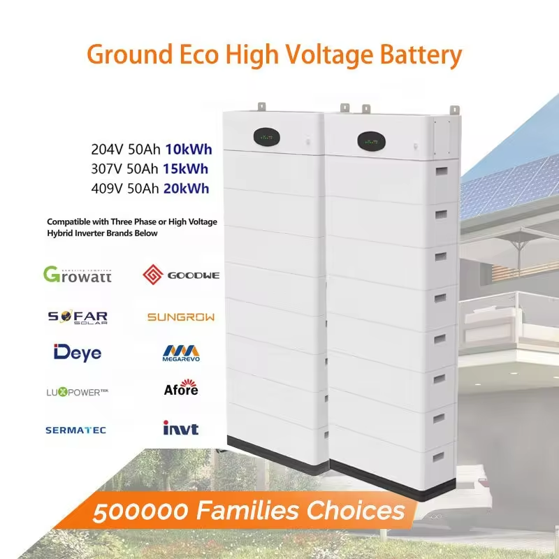 plug and play 20kwh 30kwh stacked lithium battery 102V 384v solar battery lifepo4 and 48V 52Ah 2.5kWh module design