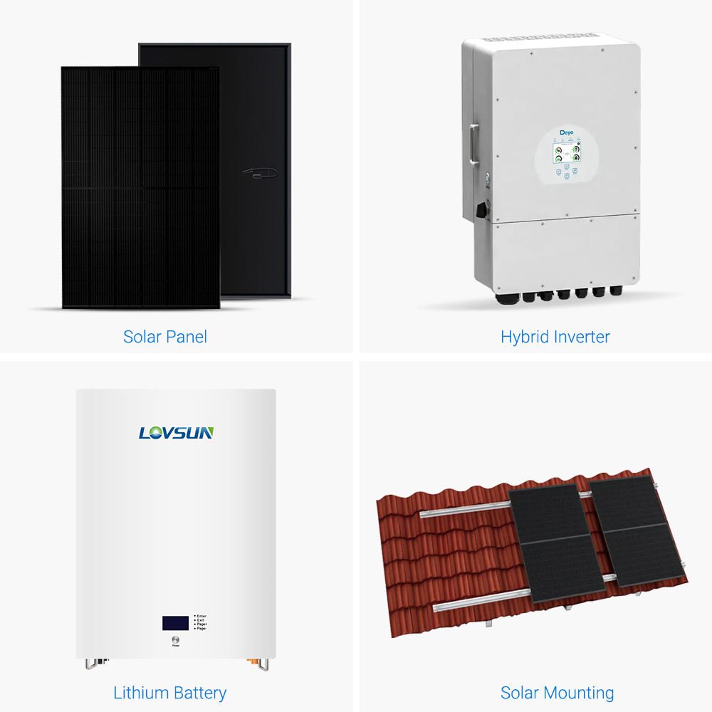 home Energy Storage Solar Panel Power System 8kW 10kW 15kW 20kW Solar Energy Residential Hybrid Off Grid Solar energy System