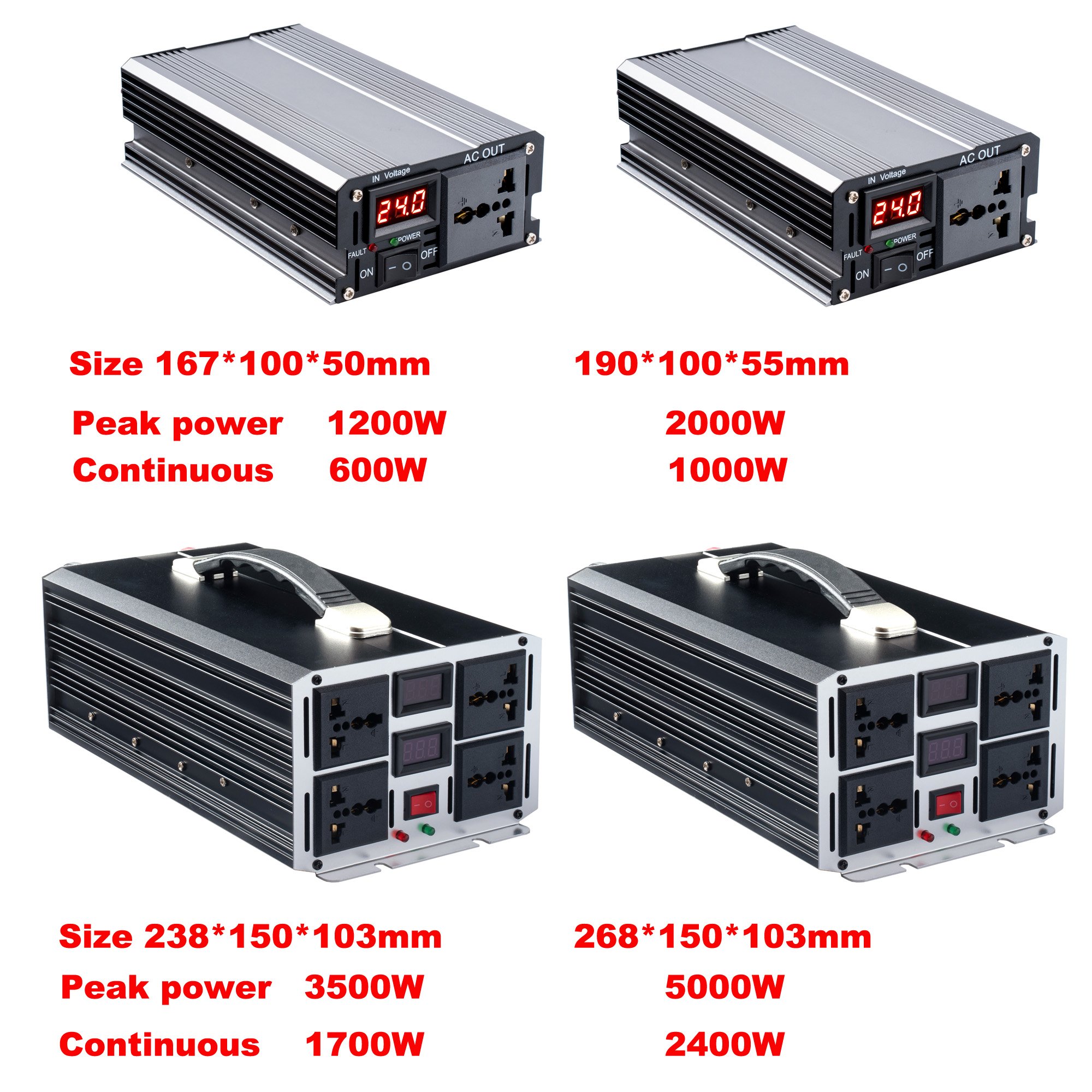 3000W 4000W 5000W 6000W 7000W inverter with Remote Control Portable Solar Hybrid MPPT power inverter pure sine modified invertor