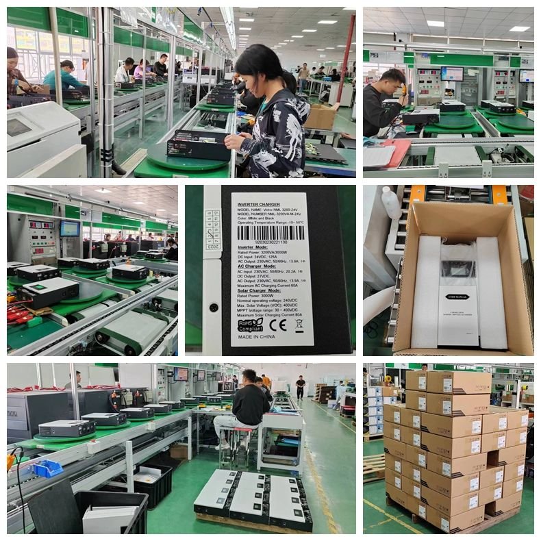 3.2KVA Off Grid Solar Inverter 1600W 3000W 24V 30-400VDC Solar Inverter Build In 80A MPPT Solar Inverter