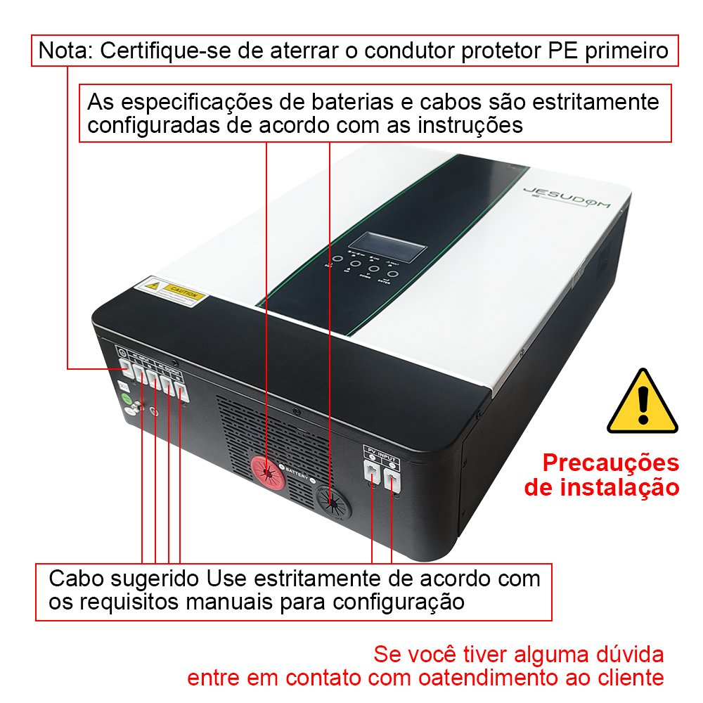 3.2KVA 24VDC Off Grid Hybrid Solar Inverter with 55-450VDC PV Working Voltage and 80A MPPT Charge Controller