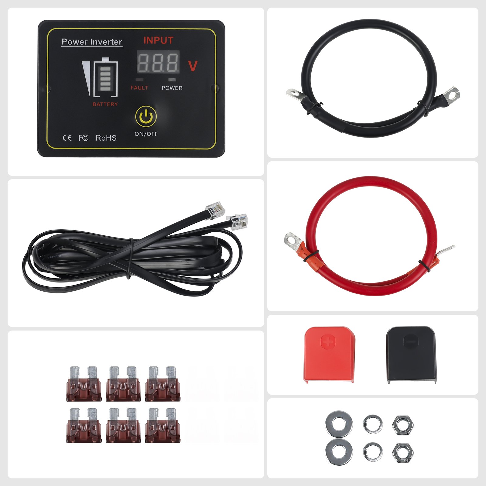 PowMr 2.5KW 3.5KW Solar Power Inverter 12V DC to 220V AC Off grid Solar Inverter for Off grid Solar System