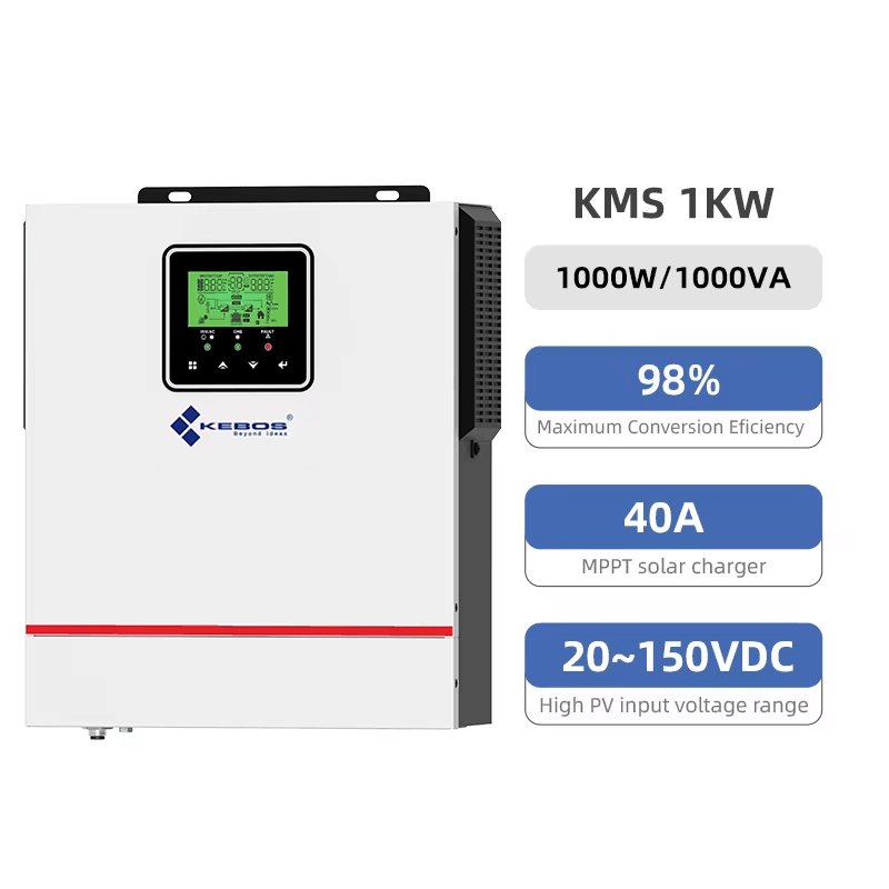 KEBOS KMS-1500-24 MPPT 120A Solar Power charge Equipment DC To AC off Grid Household Solar Inverter for Solar Power System