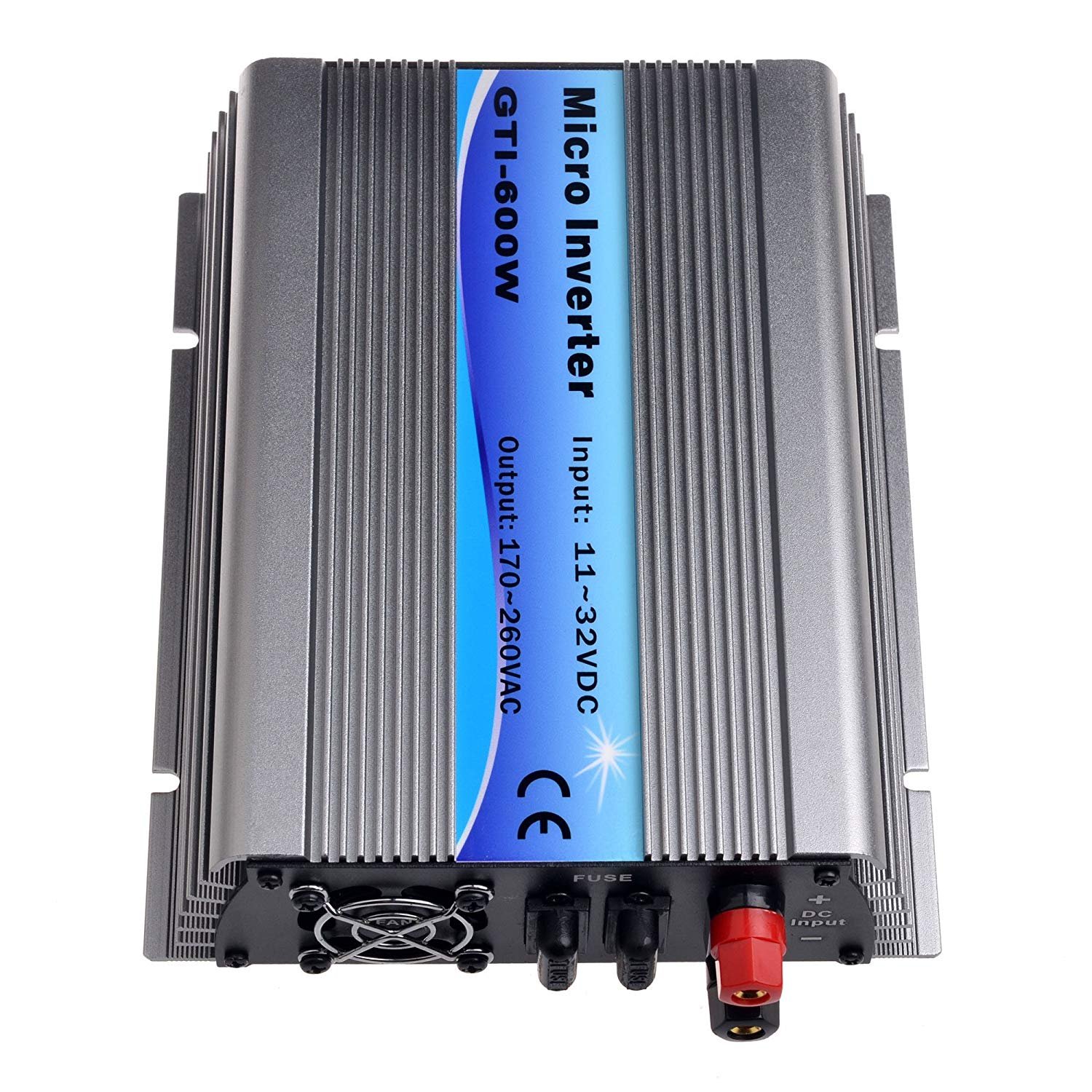 600W Grid Tie Solar Inverter MPPT Pure Sine Wave Micro Inversor PV Input AC120V/220V DC15-28V for 12V Solar Panel Home System