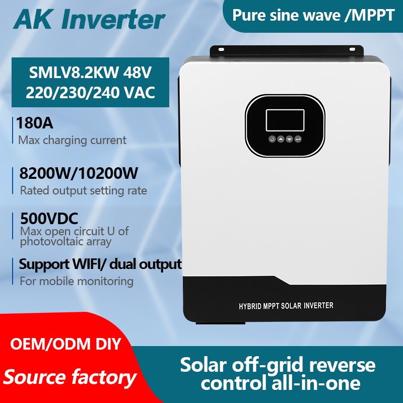Sunchonglic all in one on off grid 48V 6.2kw 8.2kw 10.2kw pure sine wave hybrid mppt solar inverter