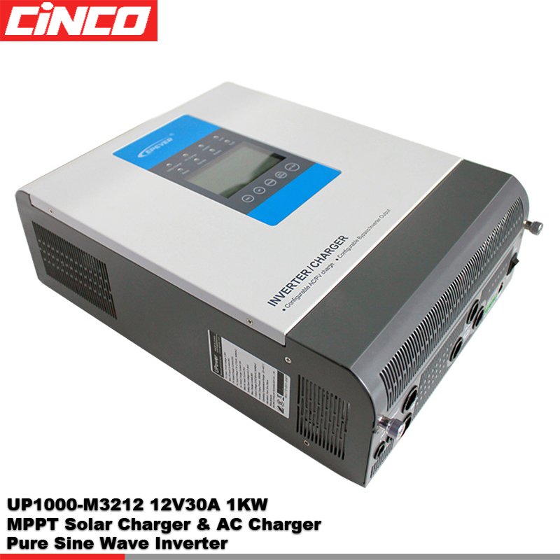 UP1000-M3212/M3222 1kw Hybrid off-grid Solar Power Inverter with 12/24V 30A pwm Solar charge controller and grid charger