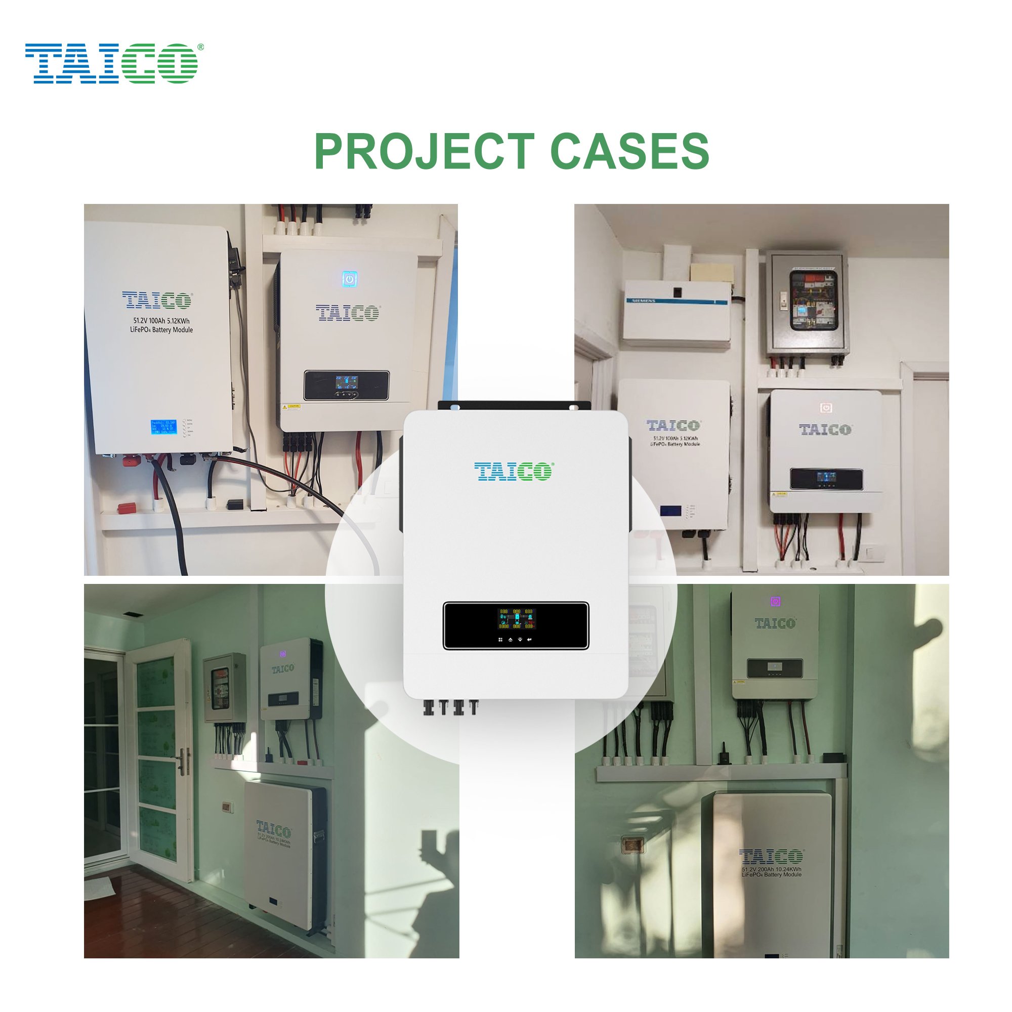 TAICO MPPT built-in residential 48V solar inverter off grid 5.5kw hybrid solar inverter for home