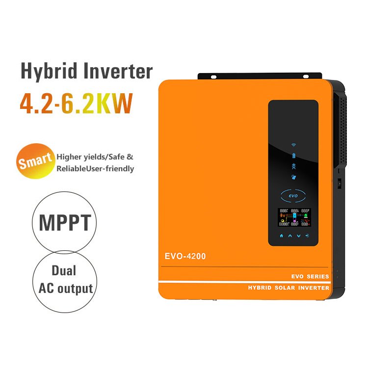 Anern 3kw 4.2kw 5.5kw 6.2kw 24v pure sine wave hybrid solar inverter for home