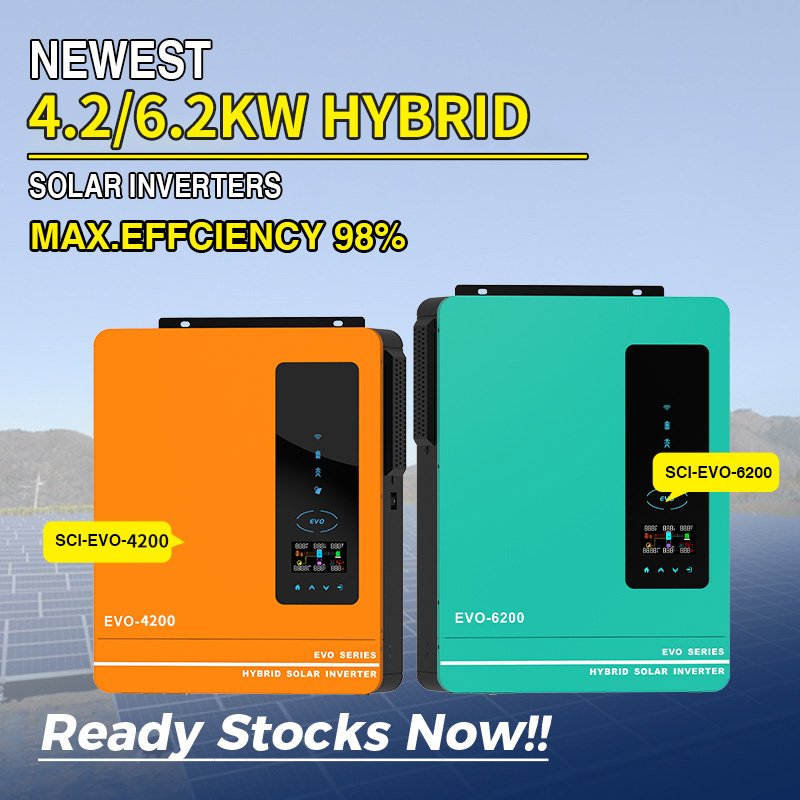 Anern 3kw 4.2kw 5.5kw 6.2kw 24v pure sine wave hybrid solar inverter for home