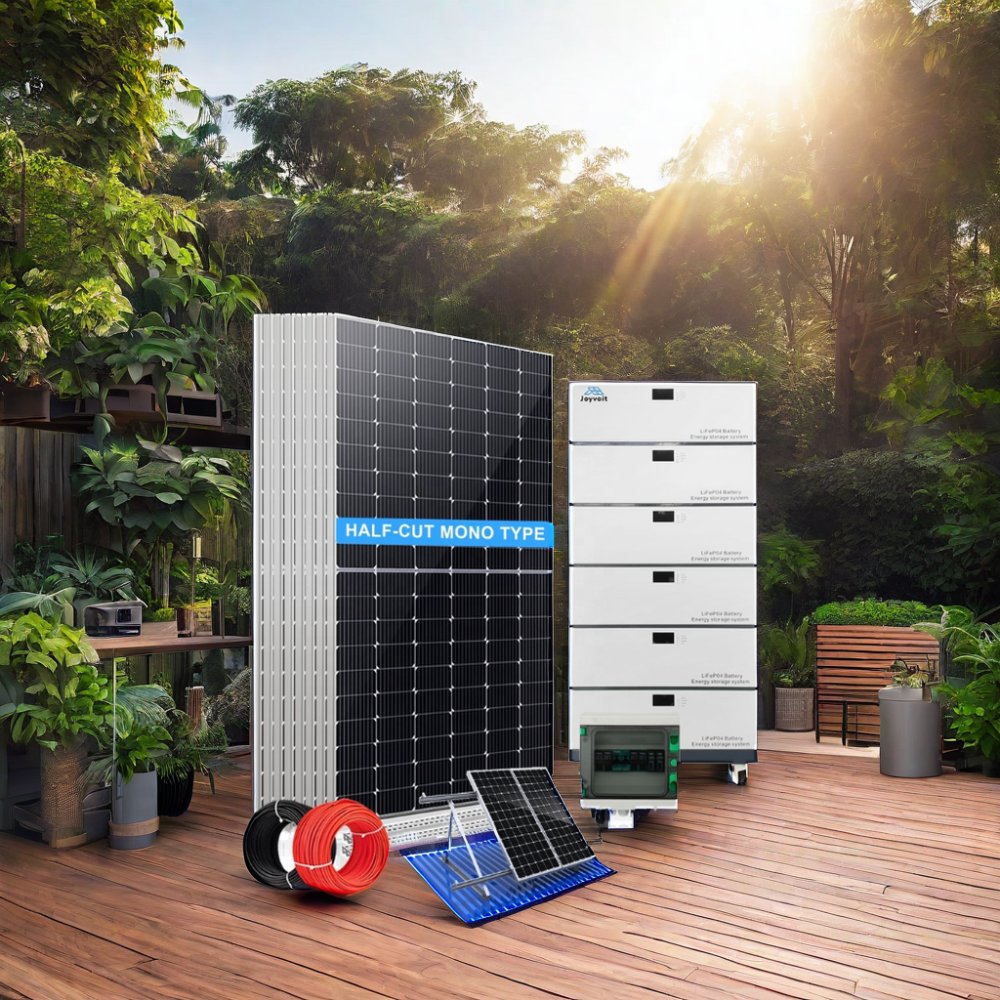 CE Certified Outdoor Portable 5KW Solar MPPT Inverter lithium battery cabinet 51.2V 200Ah Hybrid generator with Mono PV modules