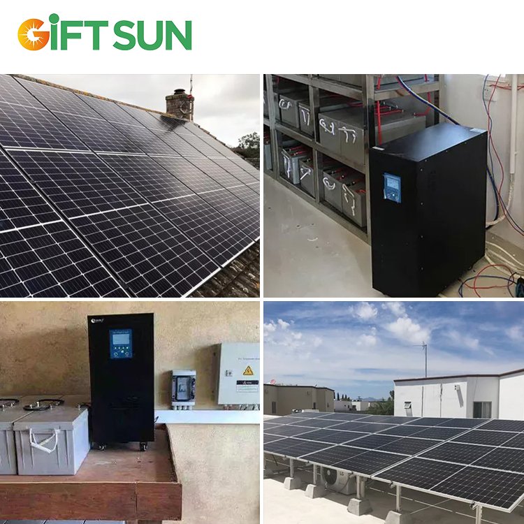 Qff grid hybrid solar system with inverter and 48V lithium battery solar tracking system for solar home lighting system