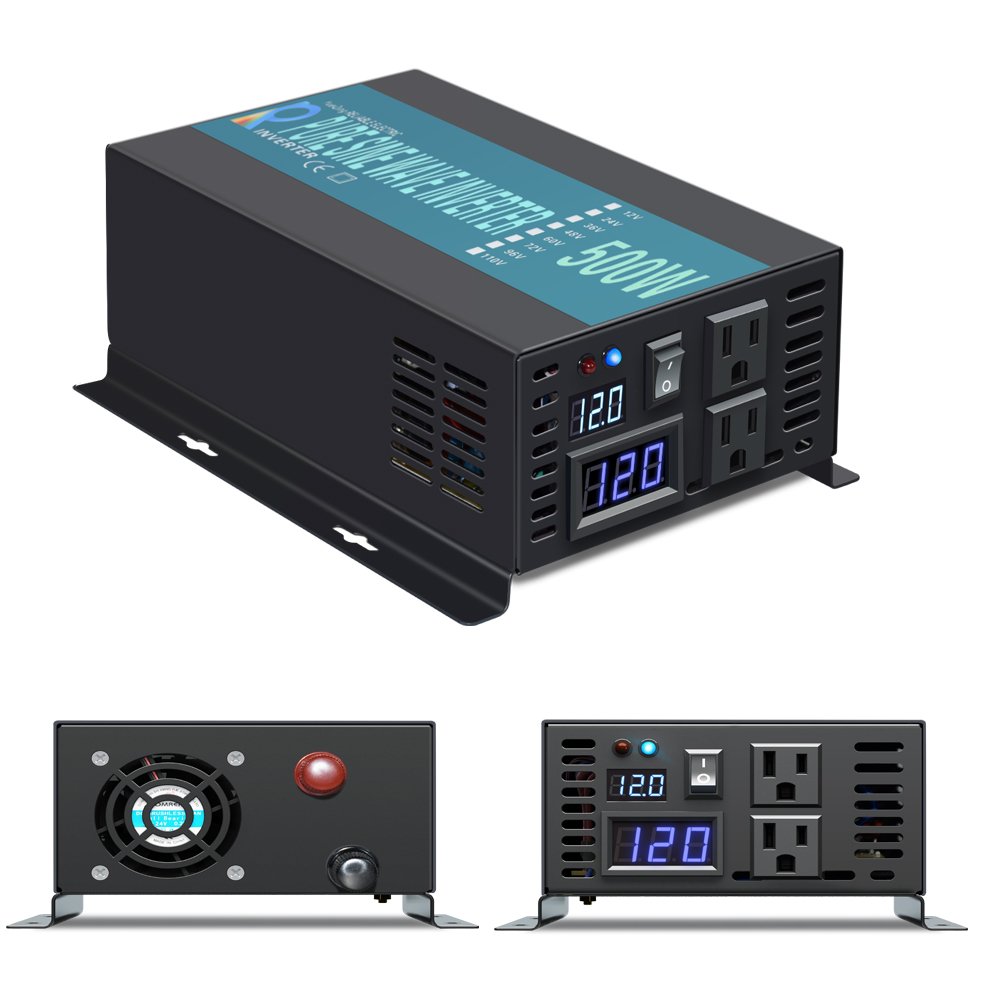 WZRELB 12v 500 Watt 36volt 48v Dc To Ac 120v 100v 230v 240v Pure Sine Wave Power Inverter 500w Off Grid Solar Inverter 24v