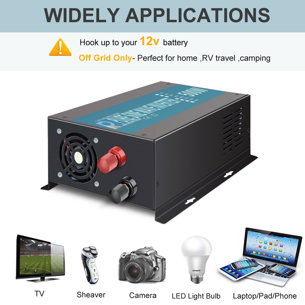 WZRELB 12v 500 Watt 36volt 48v Dc To Ac 120v 100v 230v 240v Pure Sine Wave Power Inverter 500w Off Grid Solar Inverter 24v