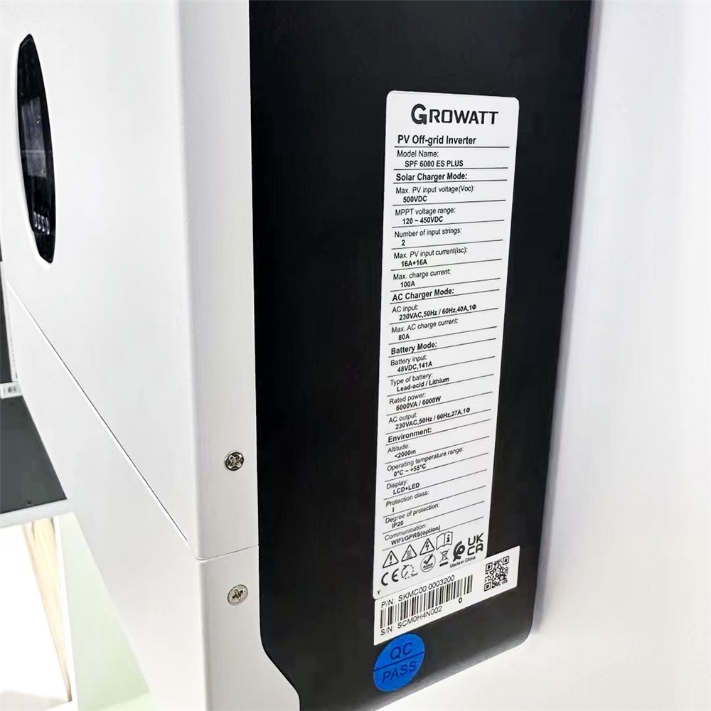 6KW 48V GROWATT SPF 6000 ES Plus 6000w Off Grid Solar Inverter for Complete Solar System