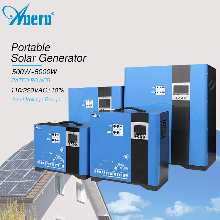 Anern 500W 1000W best portable solar inverter generator for home