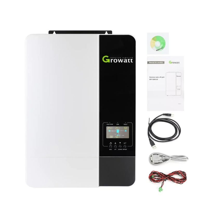 Growatt Single Phase Inverter Spf 3500 Es 5000Es 5Kw 6Kw Hybrid Off Grid Power Solar Inverters for African market