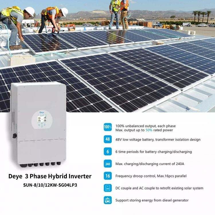 Deye sun-10k-sg04lp3-eu 48V 10000W Off Grid Ibrido Power Solar Inverter 10Kw Solar Inverter For Home System