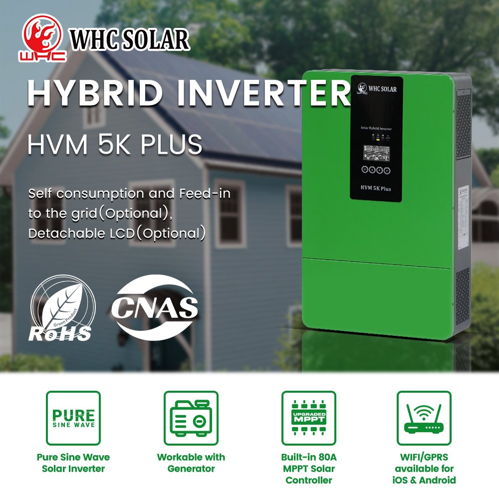 WHC 5KW WHC SOLAR HVM Inverter 3.6kw Solar Inverter For Solar Power System Hybrid Solar Inverter