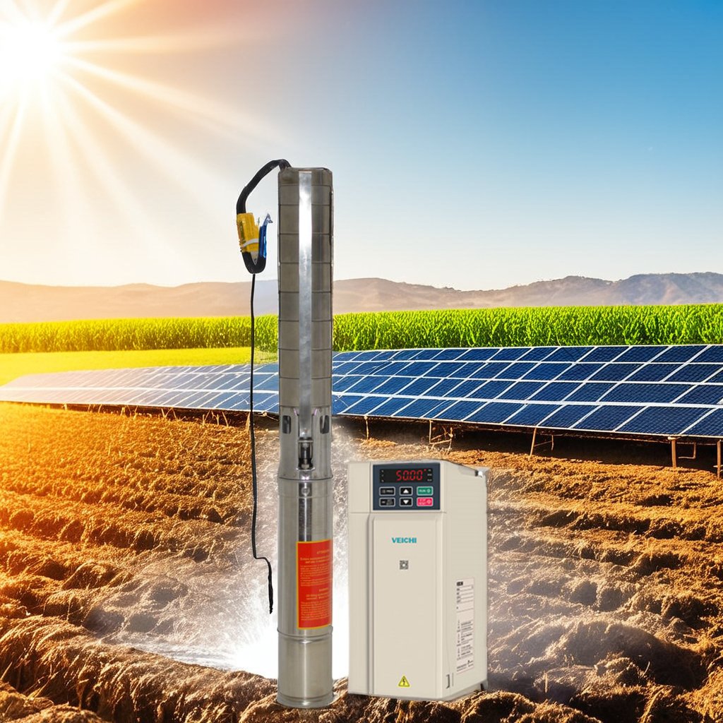 Veichi 4kw three phase 220V 380V ac dc pv high quality solar water pump inverter /vfd for 1.5hp pump