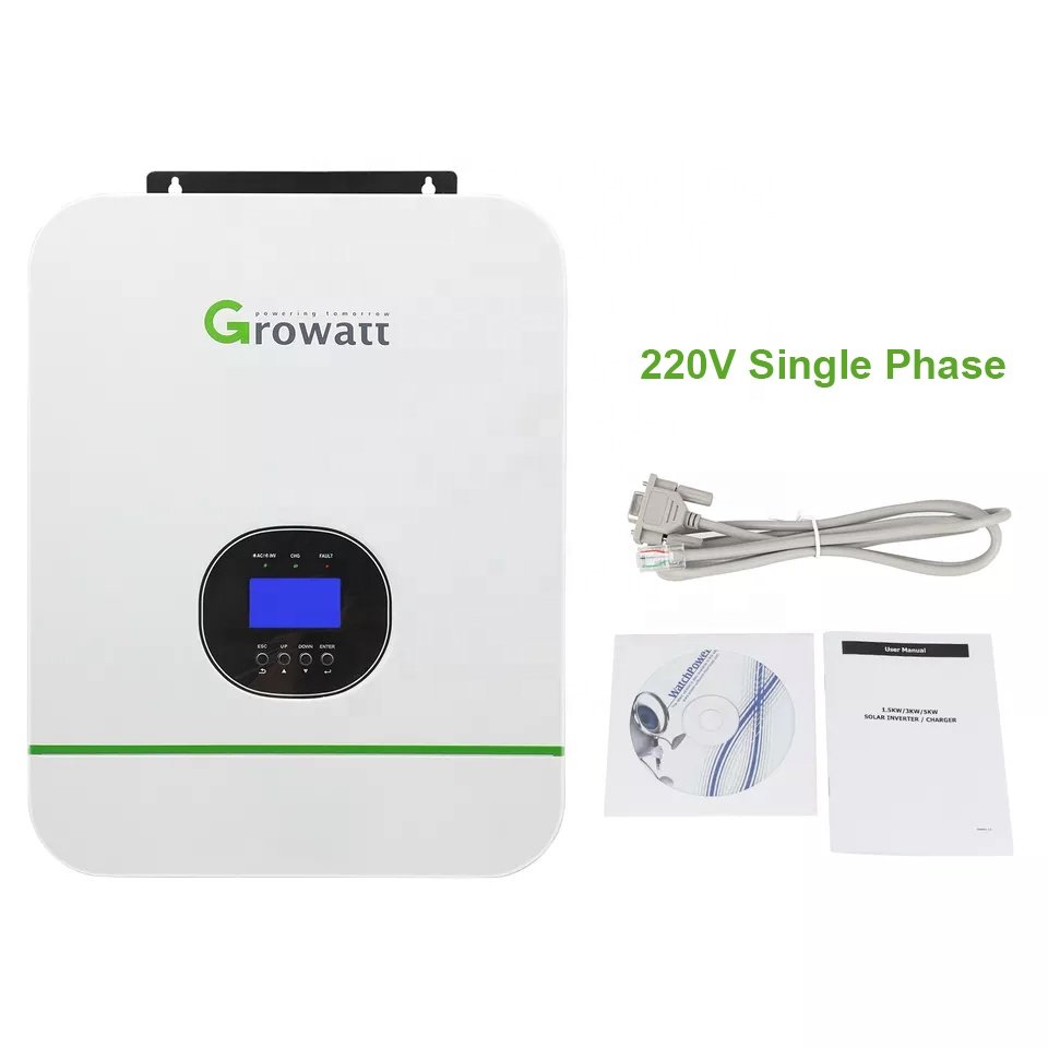 1kva 2kva 3kva 5kva MPPT Hybrid Solar Inverter 3KW 3.5KW 5KW 6KW 10KW 15KW Growatt Hybrid Solar Inverter