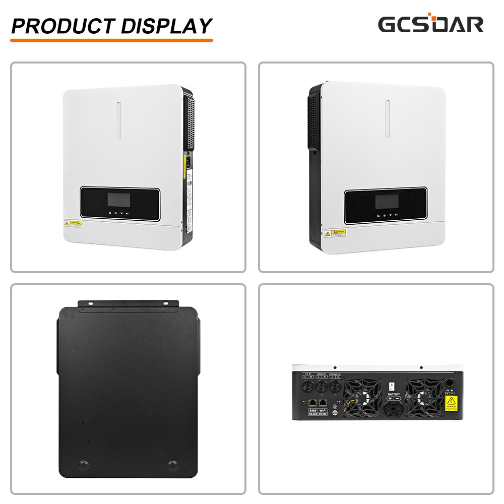 GCSOAR 3600W Pure Sine Wave Off Grid 3.6KW Hybrid Solar Inverter 24V 120A MPPT Solar Charger Can Working Without Battery
