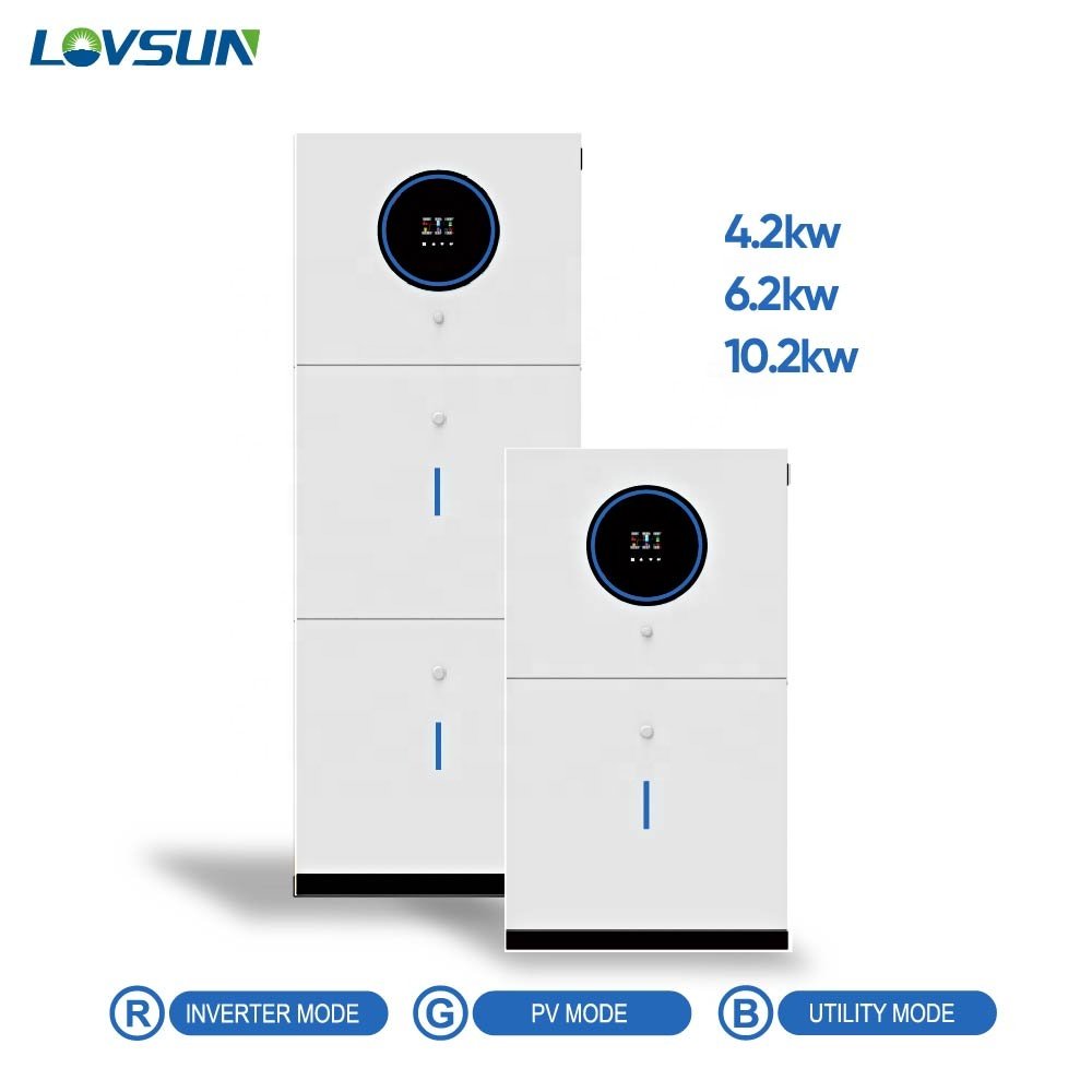 Power Wall All In One 20kWh 15kWh 10kWh 200Ah 48V Lifepo4 Solar Battery For Powerwall 5kW 6.2kW 10.2kW Home Solar Inverter