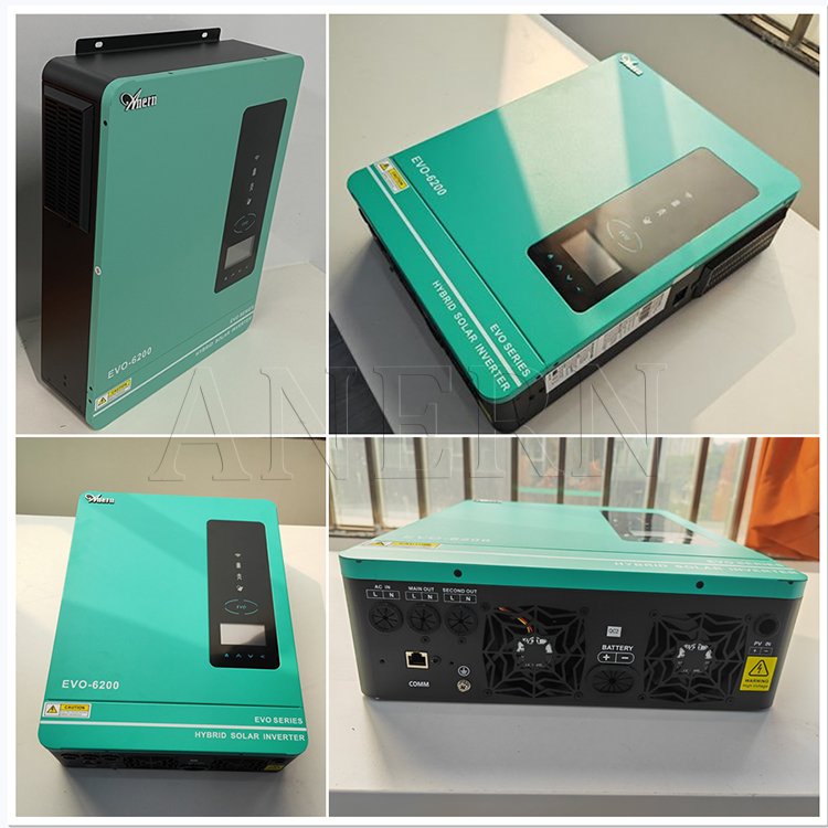 Anern mppt 24v 3kva 48v 7kw 8000w hybrid solar inverter