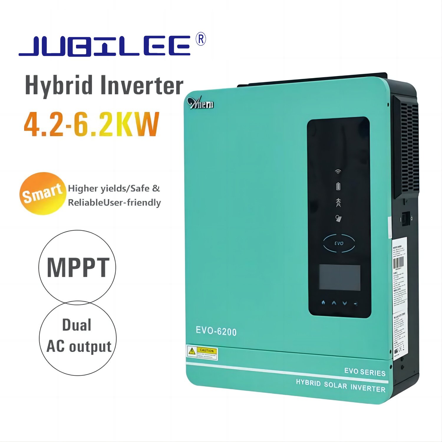 Factory directly sales Hybrid Inverter 4.2kw 6.2kw MPPT solar inverter 24VDC Pure Sine Wave on Off Grid Solar Inverter for Home