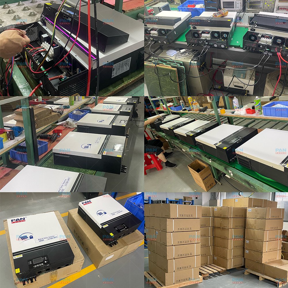 Hybrid Inverter 48V 10kw inverter with 2*150a mppt solar charger controller