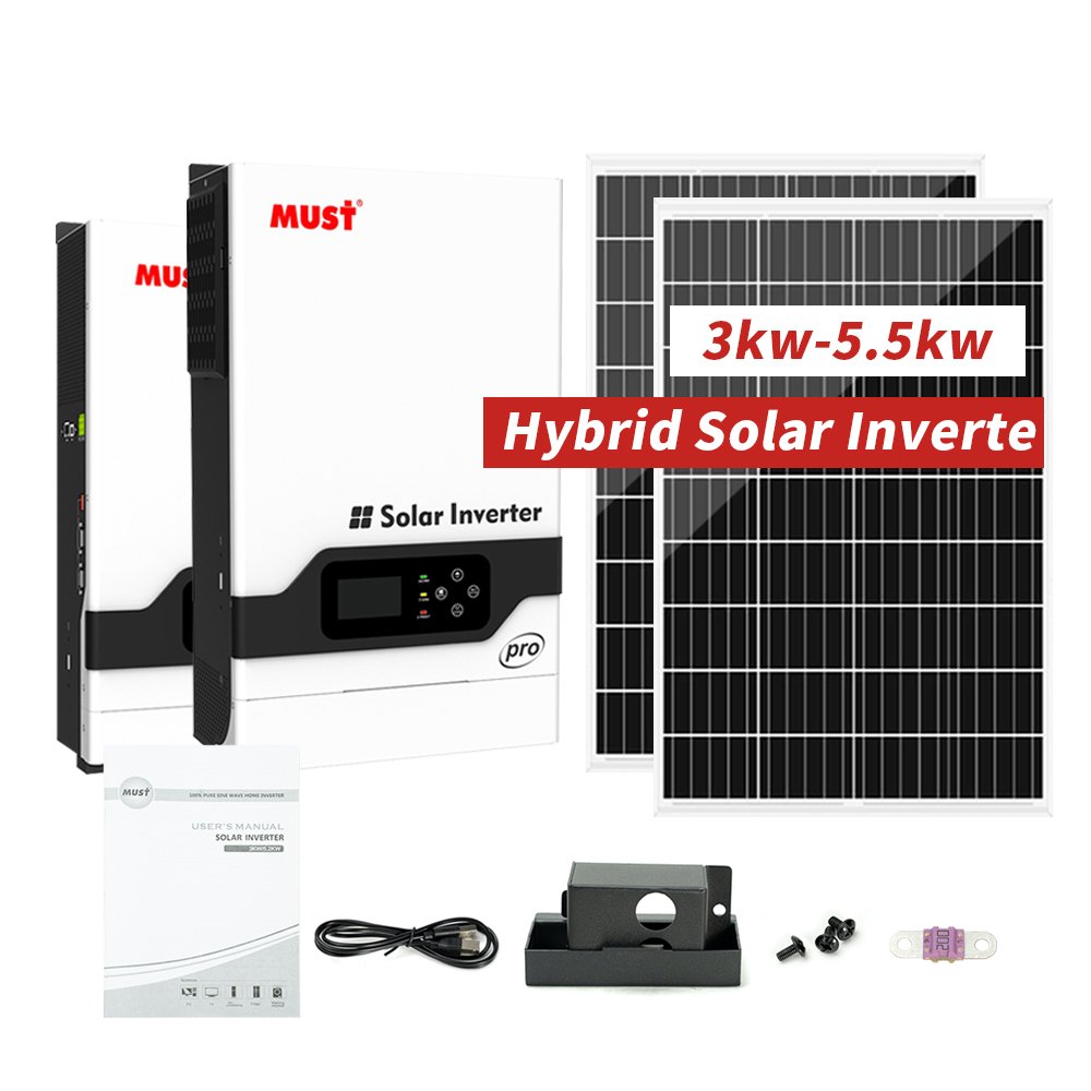 MUST inverter PH18-5248 PRO Hybrid on off grid 48v 5.2KW Hybrid Solar Inverter for Home Solar Energy System