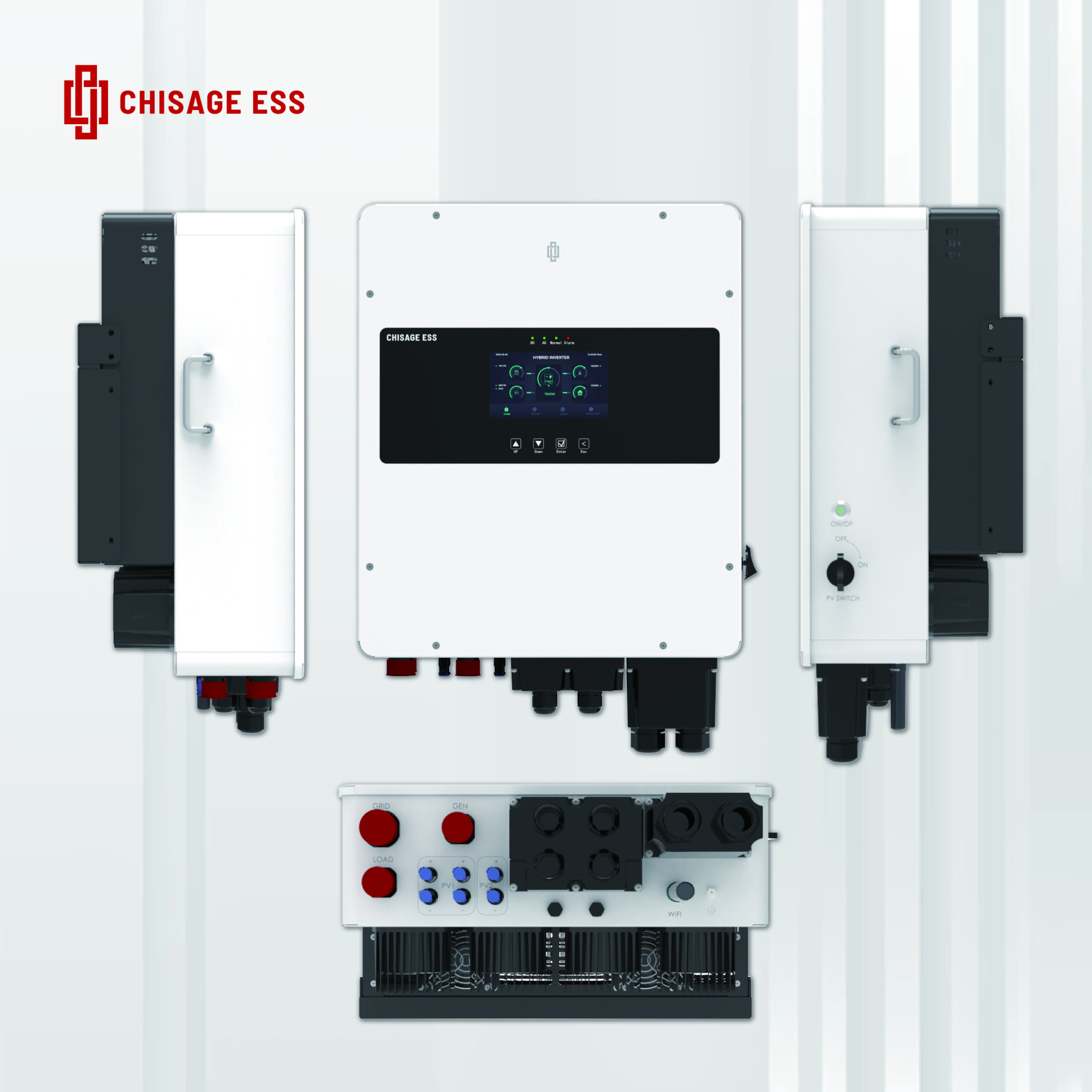 On and Off Grid 5kw 48V Low Frequency Hybrid Solar Power Inverter with Dual MPPT Charger Controller for Home