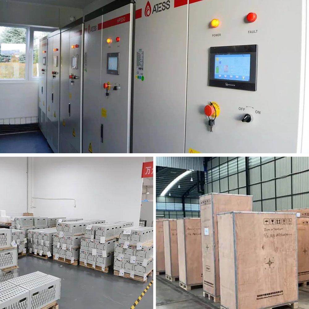 Atess Hybrid Solar Inverter 30Kw 50Kw 100Kw 120Kw 150Kw All In One Industrial Container Energy Storage Power Battery System